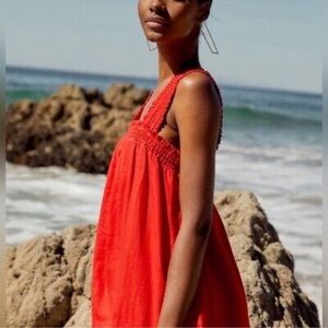 Everlane Red 100% Linen Dress
